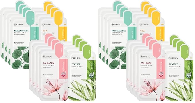 Mediheal Sheet Mask New Essential HERO 32 pack | Korean Skincare Facial Sheet by MEDIHEAL