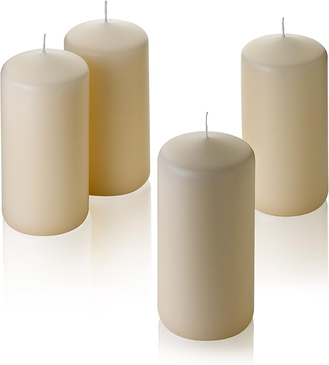 Light In The Dark French Vanilla Pillar Scented Candles 6" Tall X 3" Wide Set - Image 2
