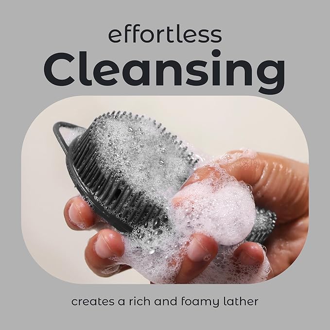 MainBasics Silicone Body Scrubber Dual-Sided Shower Loofah and Exfoliator - Image 4