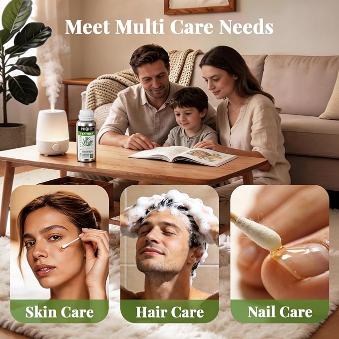 HIQILI Tea Tree Oil 16 Fl Oz, for Skin, Soap Making, Includes Two Portable - Image 3