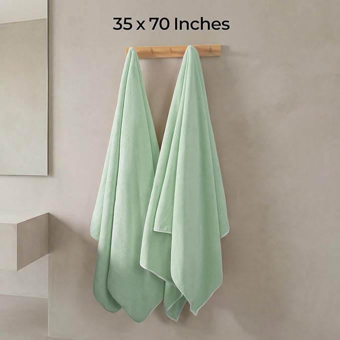 REDKISS 2 Pack Microfiber Extra Large Bath Sheets, 35 x 70 Inches, Soft and - Image 3