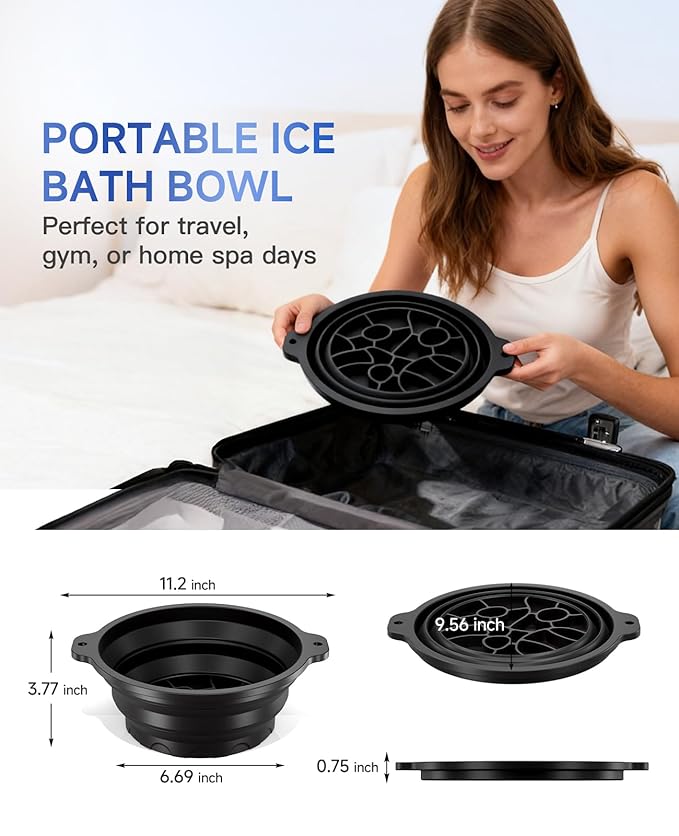 Face Bowl for Ice with Built-in Ice Tray – Collapsible Silicone Facial Ice Bath - Image 9