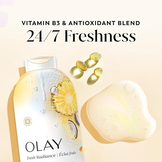 Olay Body Wash for Women, Fresh Radiance, 24/7 Skin-Loving Freshness, Visibly - Image 3