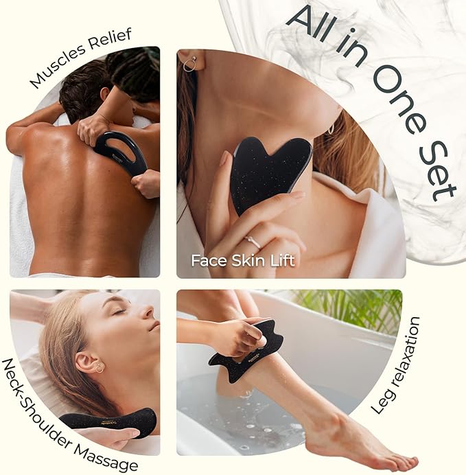 Scienlodic 4 Pcs Gua Sha Massage Tools - Image 4