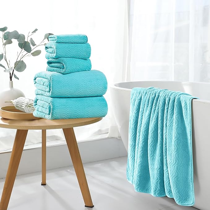 8 Piece Bath Towel Set |2 Oversized Large Bath Sheet, 2 Hand Towels, 4 - Image 7