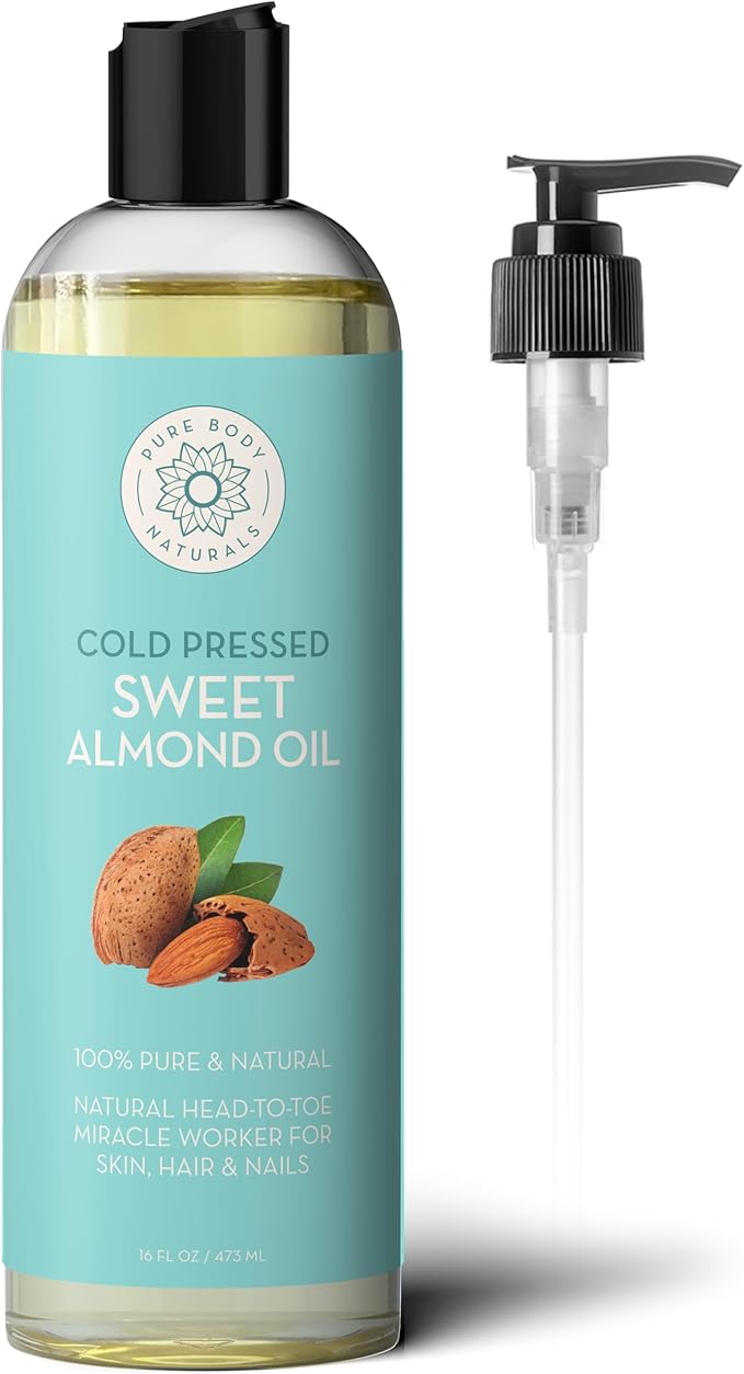 Pure Body Naturals Sweet Almond Oil by PureBodyNaturals