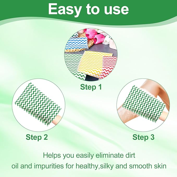 Tatuo 12 Pieces Korean Exfoliating Mitt Glove Italy Towel Body Skin Scrubber - Image 5