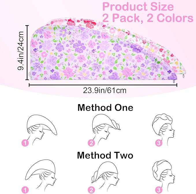 Basumee Microfiber Hair Towel Wrap - Image 7