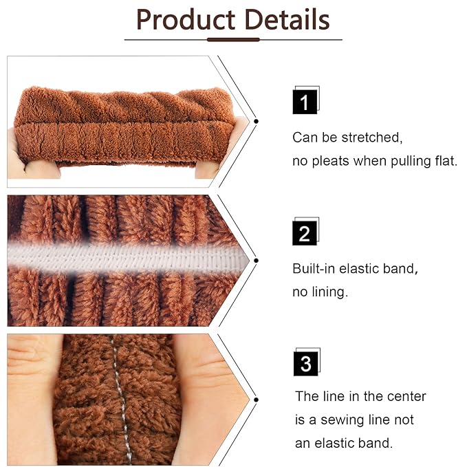 VELSCRUN Spa Headband, Makeup Face Wash Skincare Headbands, Stuff - Image 7