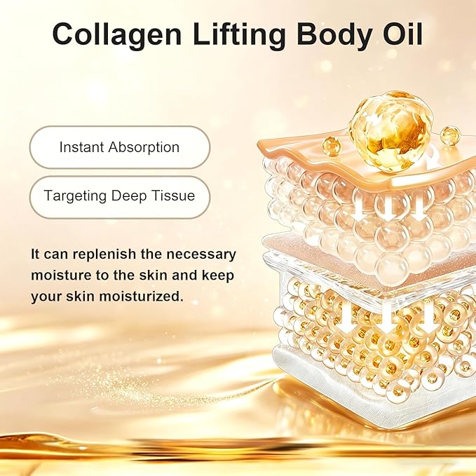 Collagen Oil, Collagen Lifting Body Oil, Advanced Hydrating Collagen Oil - Image 6