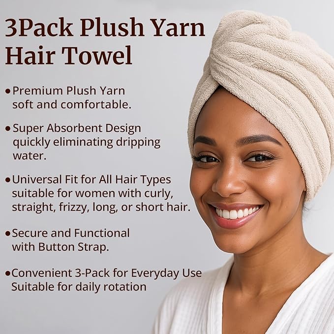 Hair Towel Wrap for Women - Image 3
