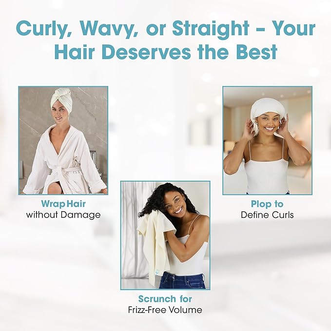 Hair RePear The Ultimate Hair Towel – Generous 29" x 45" Premium Cotton Hair - Image 4