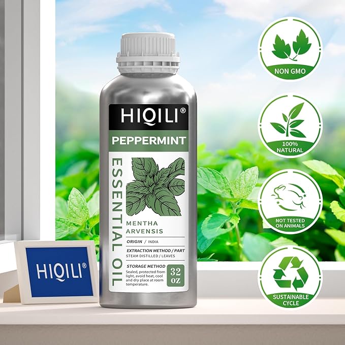 HIQILI Peppermint Essential Oil 32oz 100% Pure Natural Aromatic Oil - Image 8