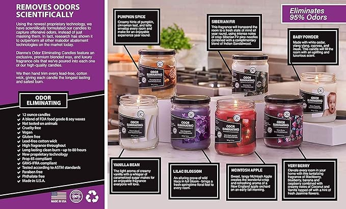 Vanilla Two Pack Odor Eliminating Highly Fragranced Candle - Image 6