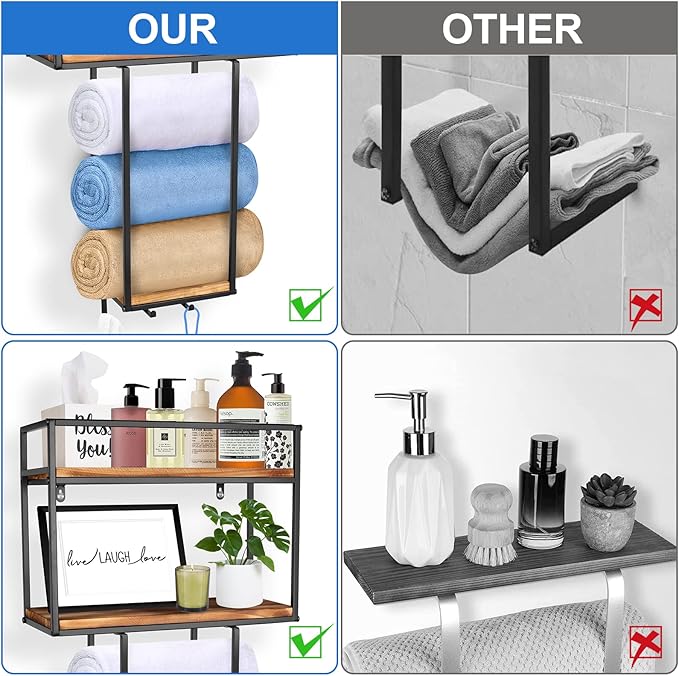 MOUGIGI Towel Rack Wall Mounted - Image 5