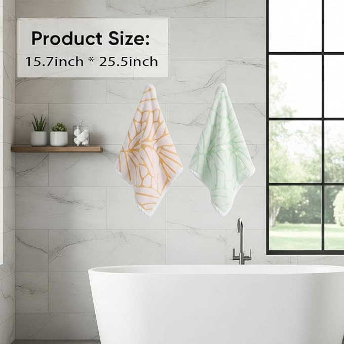 2-Pack Microfiber Hair dring Towel | 50% Faster Drying, Ultra Absorbent & Frizz - Image 2