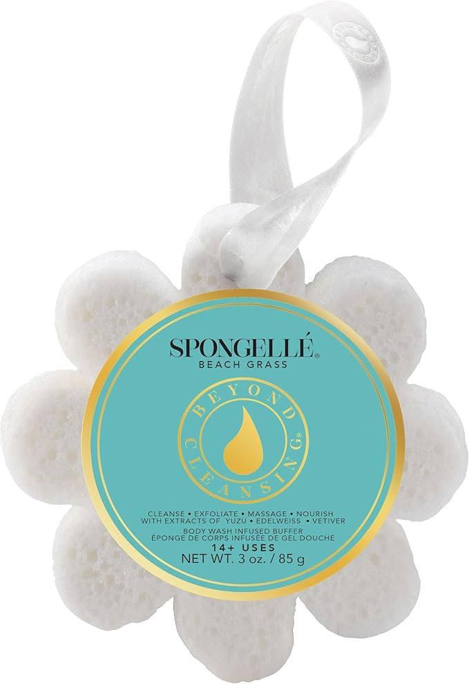 Spongellé Beach Grass Wild Flower Bath Sponge | Built-in Body Wash & Body by Spongell%C3%A9