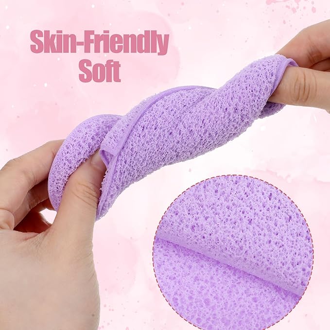 9PCS Drop Shape Exfoliating Face Scrubber Sponge Daily Cleansing Facial Sponges - Image 4