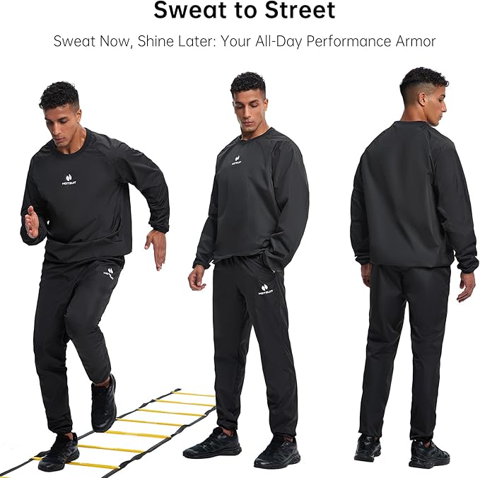 HOTSUIT Men Sauna Suit Sweat Suits Durable Gym Exercise Workout Jacket - Image 3