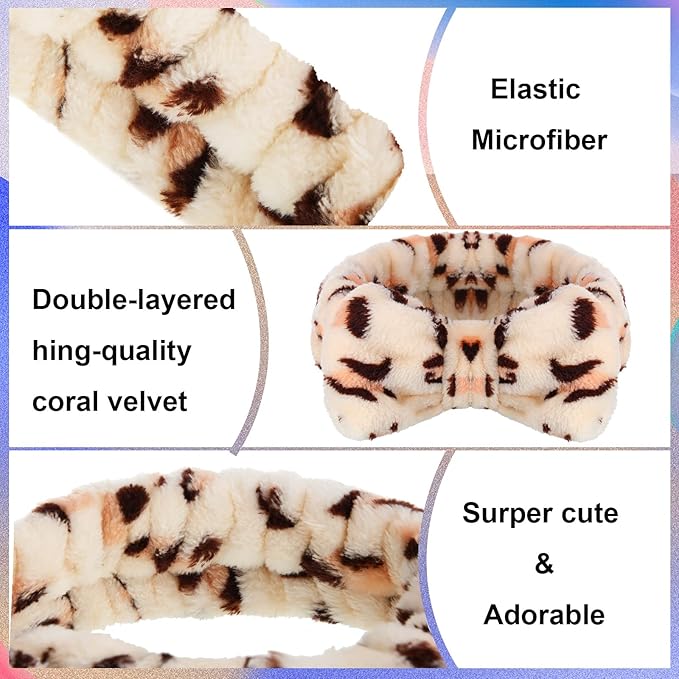 Jutom 74 Pcs Spa Headband Set 37 Styles Coral Fleece Terry Cloth Facial Hair - Image 4