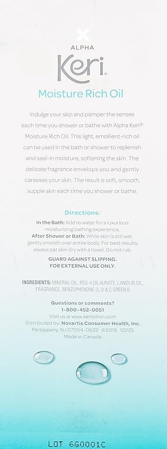 Alpha Keri Shower & Bath Moisture Rich Oil 16 oz - Image 3