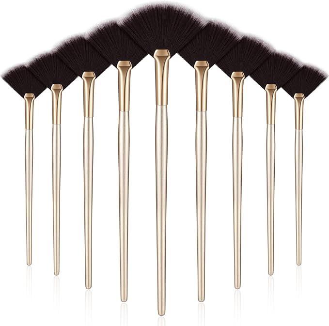 9 Pieces Facial Fan Mask Brushes, Soft Facial Applicator Brushes Tools by Maitys