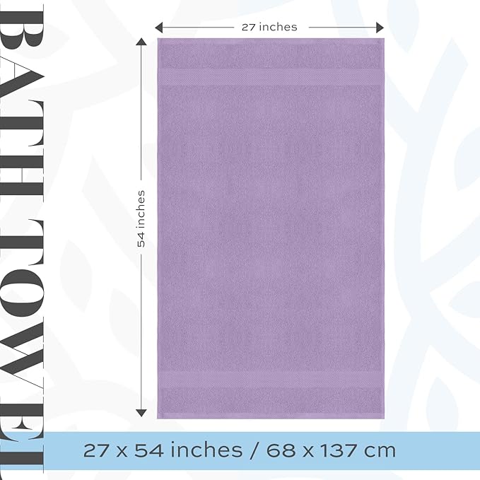 White Classic Luxury Bath Towels Set of 4 Large - Image 3