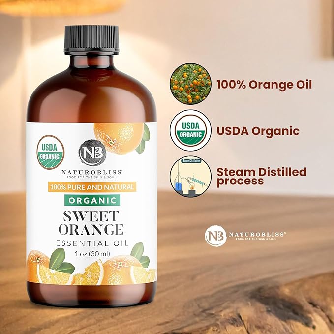 NaturoBliss Organic Sweet Orange Essential Oil, 100% Pure Therapeutic Grade - Image 8