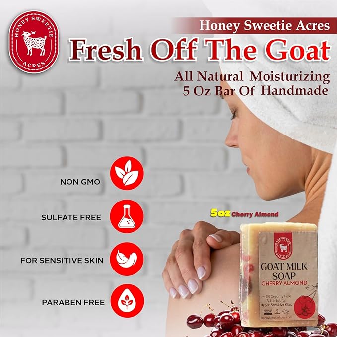 Honey Sweetie Acres Cherry Almond Goat Milk Soap - Image 7