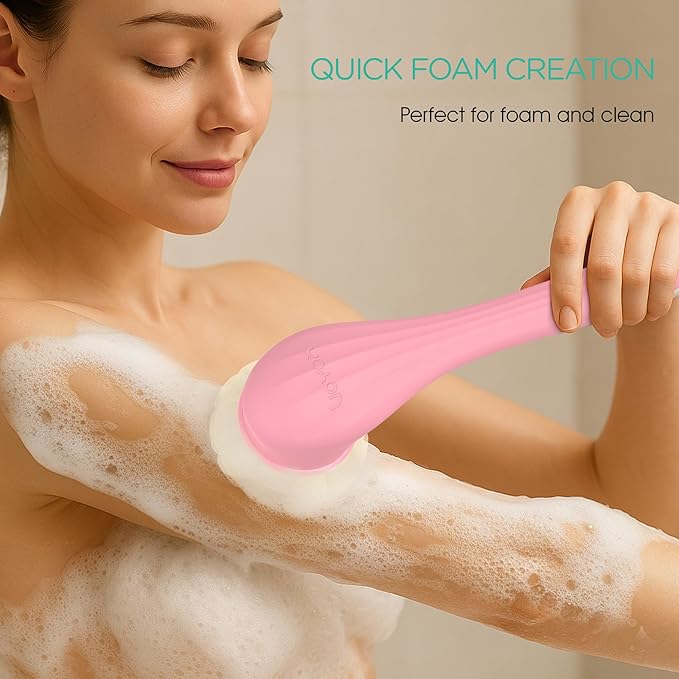 VOYOR Electric Body Brush Back Scrubber Silicone Body Scrubber Two-Way Rotating - Image 3