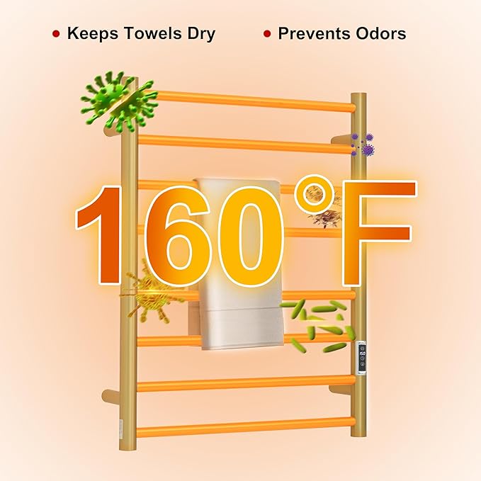Heated Towel Racks for Bathroom, Wall Mounted Electric Towel Warmer Racks - Image 3