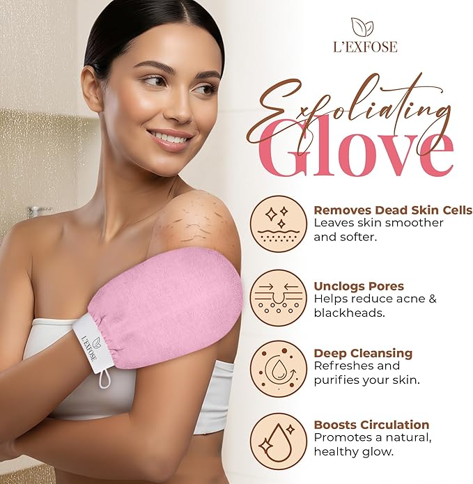 L'Exfose Kessa Hammam Deep Exfoliating Glove - Image 2