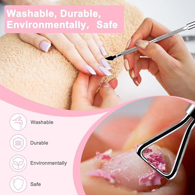HOFASON 2PCS Cuticle Pushers and Nail Polish Remover, Stainless Triangle Nail - Image 6