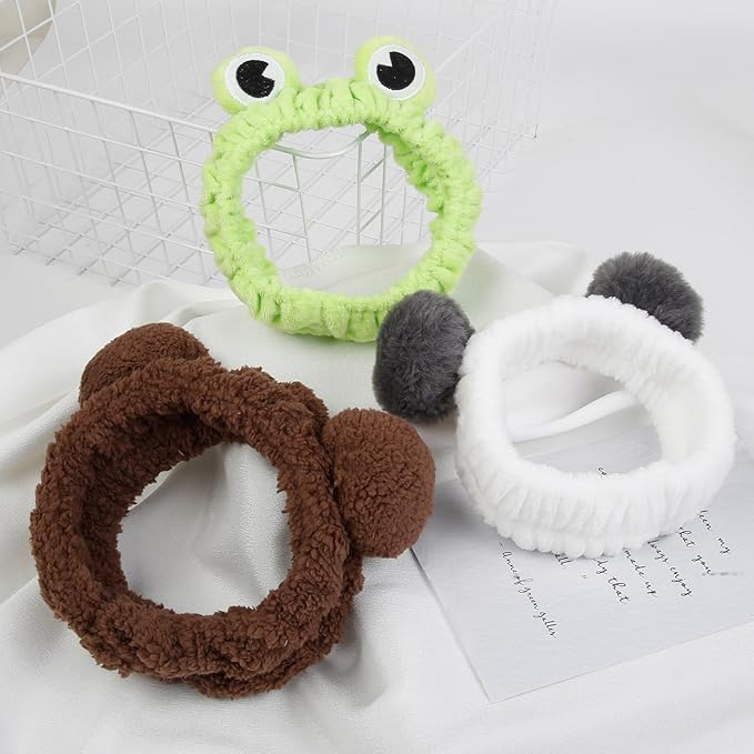AIBFRID 6PCS Animal Ear Spa Headbands Face Wash Headband Cute Make Up Hairband - Image 8