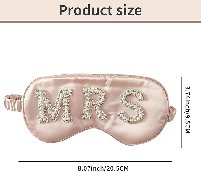 Bride Sleep Mask, Bride Eye Mask, Mrs Satin Bridal Eye Maskes Soft Sleep Maskes - Image 7