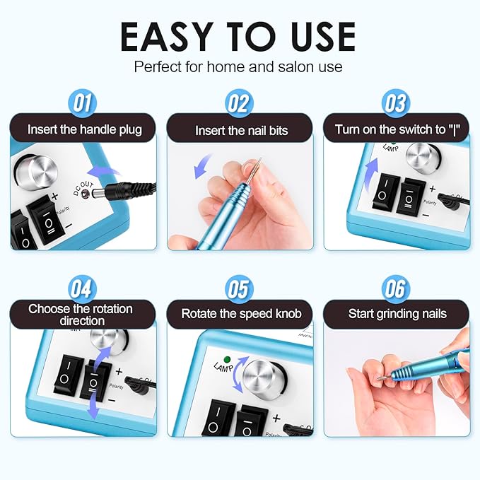 Subay Professional Nail Drill Electric File 20000RPM - Image 6
