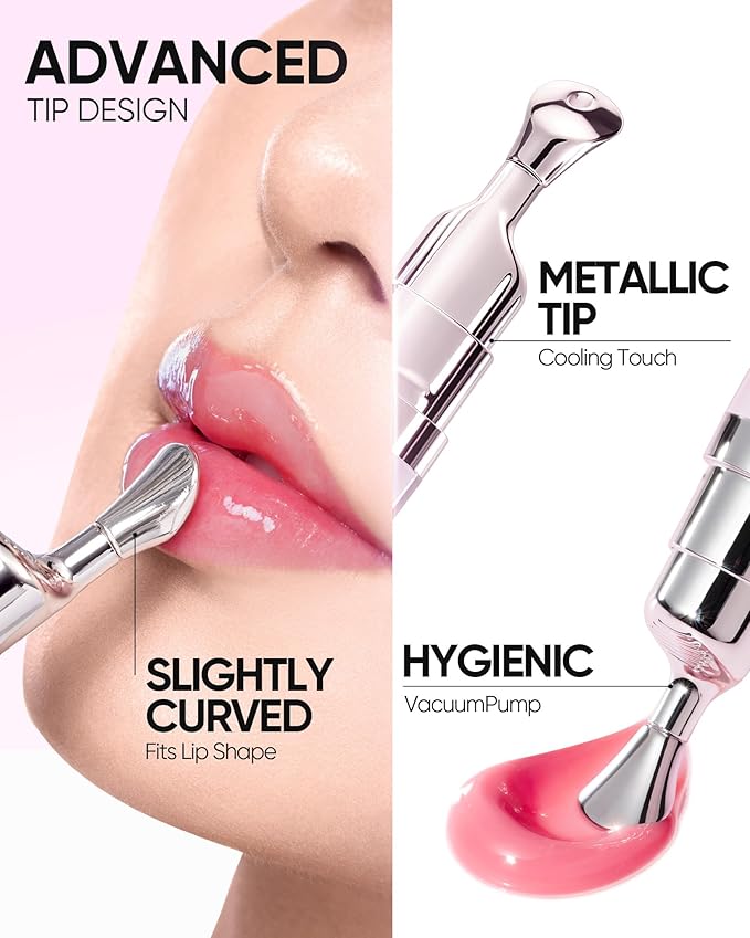 SKINTIFIC Peptide Brightening Lip Serum, Hydrating & Plumping Tinted Lip Gloss - Image 8
