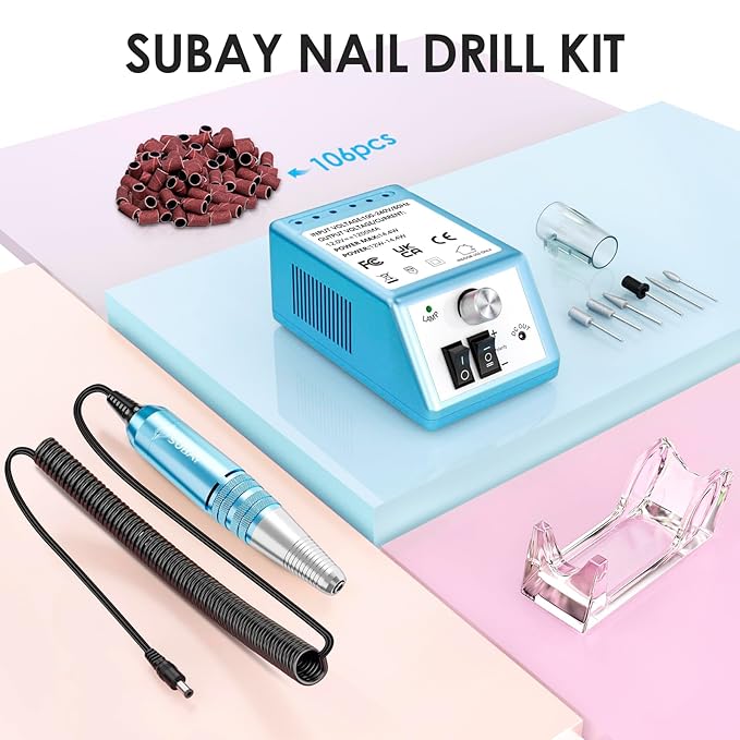 Subay 30000RPM Nail Drill Professional Electric File Acrylic Nails Kit - Image 7