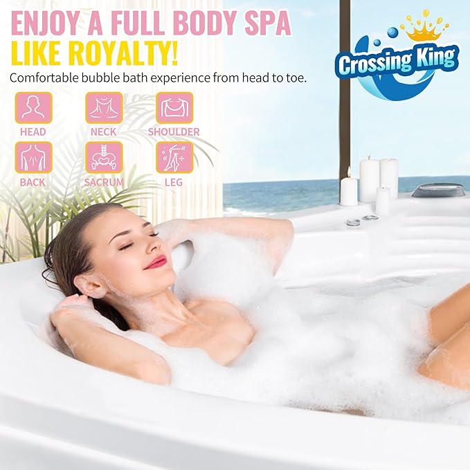 Crossing King Bubble Bath Mat Tub Spa Massager, Portable Spa Bubble Bath - Image 6