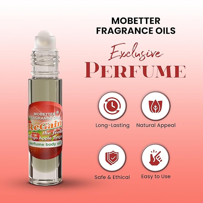 MOBETTER FRAGRANCE OILS ReGain the Feeling Mango Apple Tingle Perfume Body Oil - Image 3
