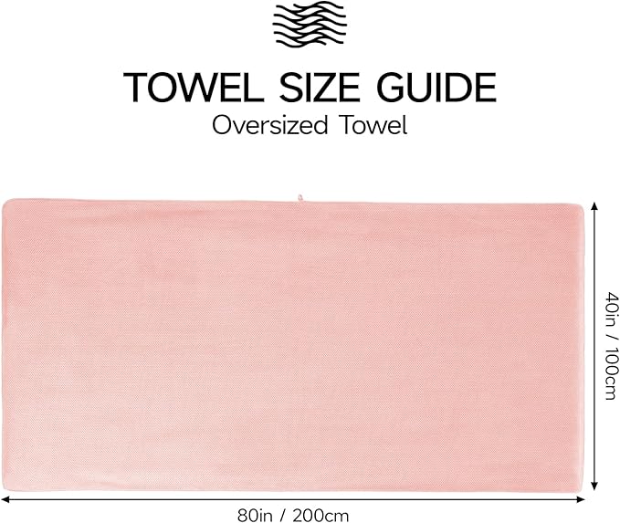 REDKISS Pack of 2 Jumbo Bath Sheets, 40 x 80 Inches Microfiber Bath Towels - Image 4