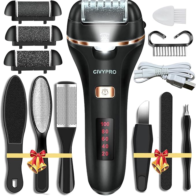 Electric Foot Callus Remover- Long Service Time, Rechargeable Electronic Foot by CIVYPRO