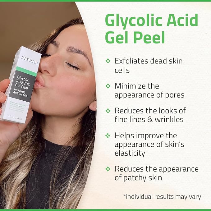 YEOUTH Glycolic Acid Peel for Face, At Home Chemical Exfoliator AHA 30% - Image 3