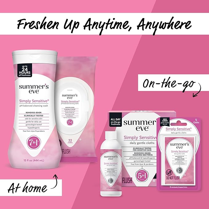 Summer’s Eve Simply Sensitive All-Over Daily Feminine Wash, Gentle pH-Balanced - Image 6