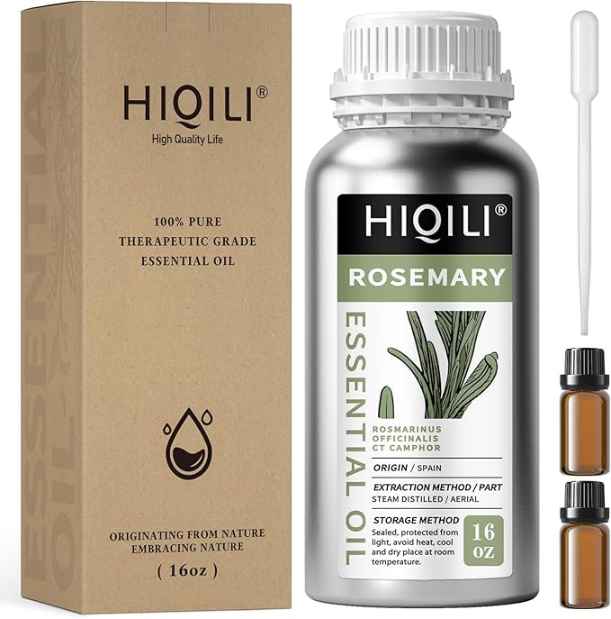 HIQILI Rosemary Oil for Hair Growth, Add to Shampoo & Conditioner, 100% Pure by HIQILI