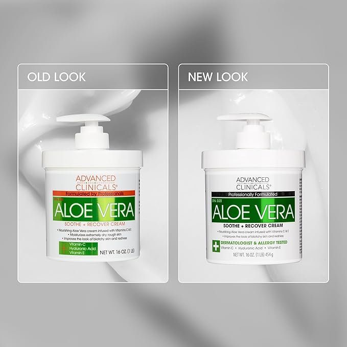 Advanced Clinicals Aloe Vera Lotion Skin Care Relief Cream | Vitamin E Infused - Image 9