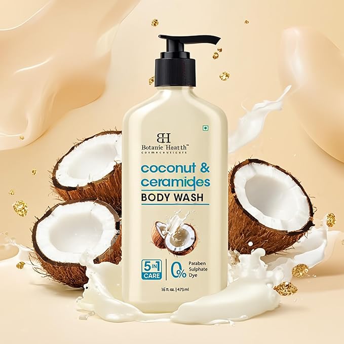 Botanic Hearth Coconut & Ceramides Body Wash – Hydrating Shower Gel - Image 7