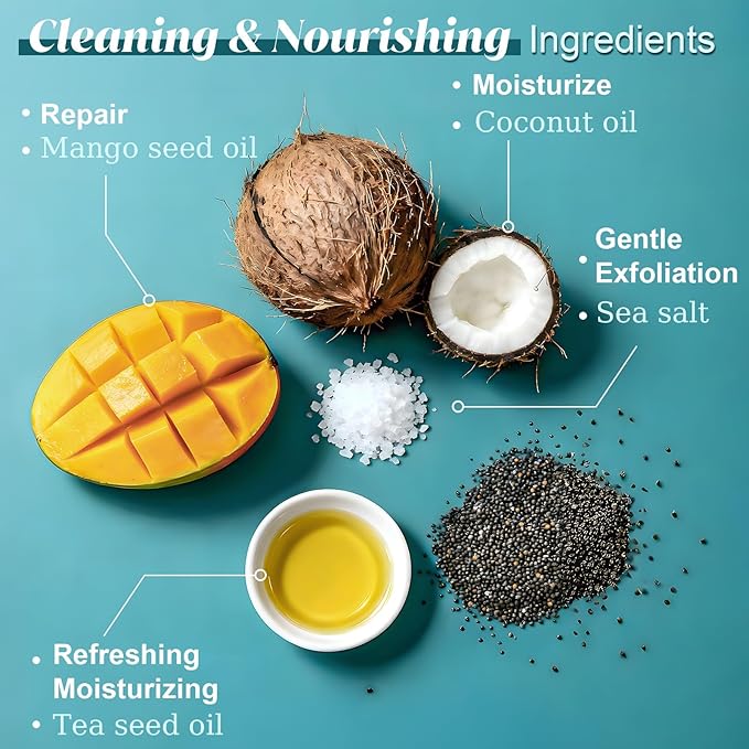 【Sea Salt Exfoliating Body Scrub & Wash】– Removes Dead Skin, Smoothes Rough - Image 3