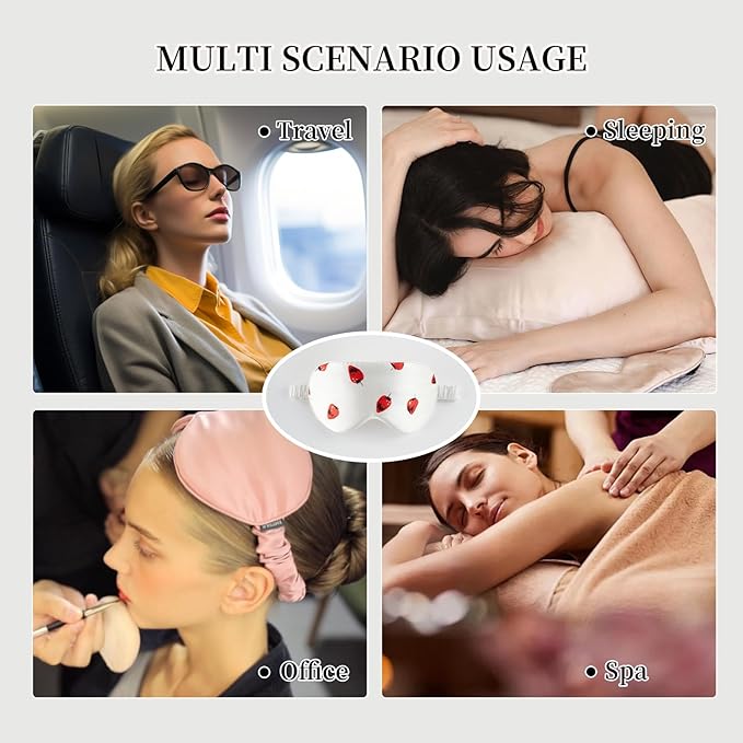 THXSILK Sleep Mask 100% 19 Momme Pure Mulberry Silk Super Smooth Cooling - Image 6