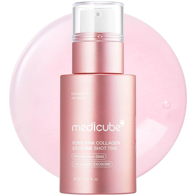 medicube Exosome Shot PDRN Pink Collagen 7, 500 PPM Spicule Facial Serum | by medicube